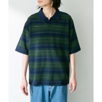 アーバンリサーチ サニーレーベル URBAN RESEARCH Sonny Label ジャガードボーダーポロシャツ （オフ）｜詳細画像