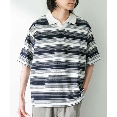 アーバンリサーチ サニーレーベル URBAN RESEARCH Sonny Label ジャガードボーダーポロシャツ （オフ）｜詳細画像