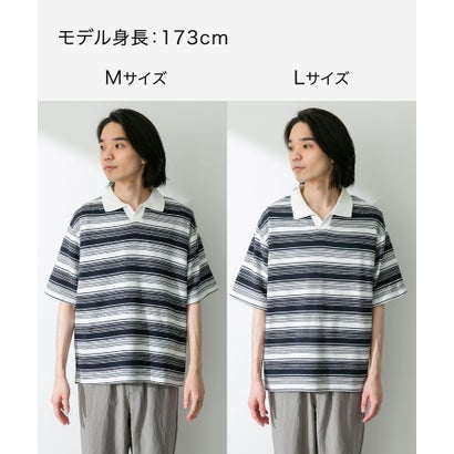 アーバンリサーチ サニーレーベル URBAN RESEARCH Sonny Label ジャガードボーダーポロシャツ （オフ）｜詳細画像