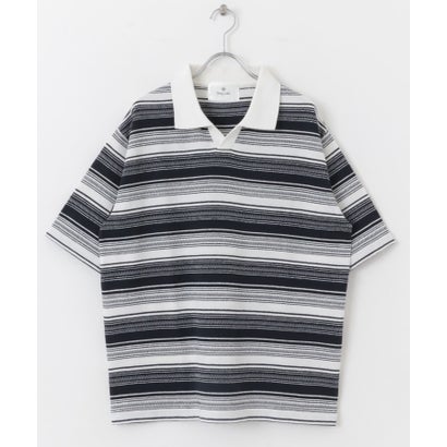 アーバンリサーチ サニーレーベル URBAN RESEARCH Sonny Label ジャガードボーダーポロシャツ （オフ）｜詳細画像