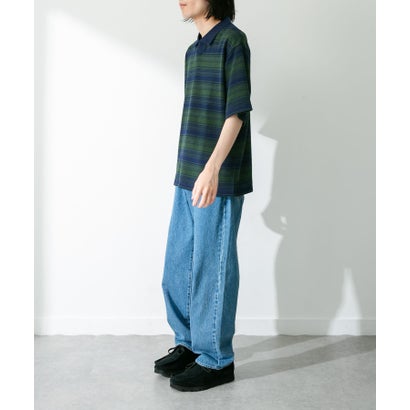 アーバンリサーチ サニーレーベル URBAN RESEARCH Sonny Label ジャガードボーダーポロシャツ （ネイビー）｜詳細画像