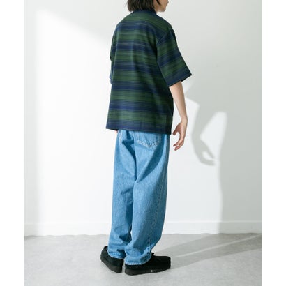 アーバンリサーチ サニーレーベル URBAN RESEARCH Sonny Label ジャガードボーダーポロシャツ （ネイビー）｜詳細画像