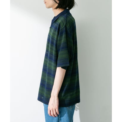 アーバンリサーチ サニーレーベル URBAN RESEARCH Sonny Label ジャガードボーダーポロシャツ （ネイビー）｜詳細画像