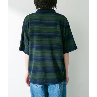 アーバンリサーチ サニーレーベル URBAN RESEARCH Sonny Label ジャガードボーダーポロシャツ （ネイビー）｜詳細画像