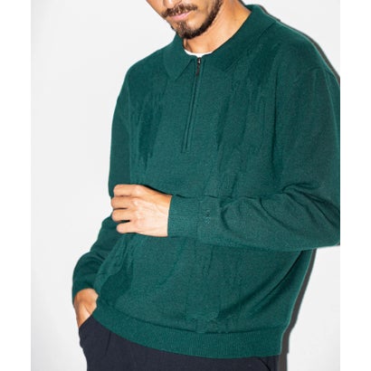 アーバンリサーチ サニーレーベル URBAN RESEARCH Sonny Label OOPS ケーブル襟付きニットポロシャツ （BROWN）｜詳細画像