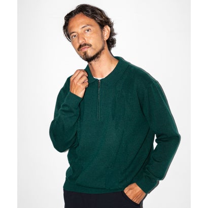アーバンリサーチ サニーレーベル URBAN RESEARCH Sonny Label OOPS ケーブル襟付きニットポロシャツ （BROWN）｜詳細画像
