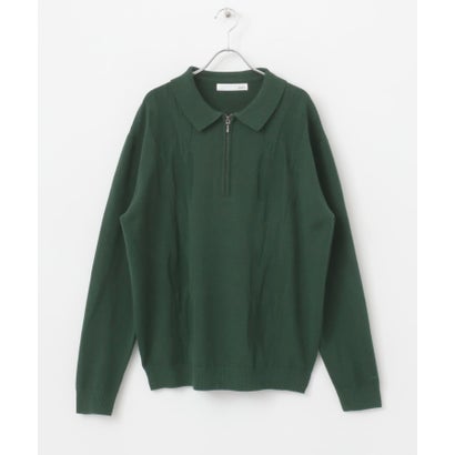 アーバンリサーチ サニーレーベル URBAN RESEARCH Sonny Label OOPS ケーブル襟付きニットポロシャツ （BROWN）｜詳細画像