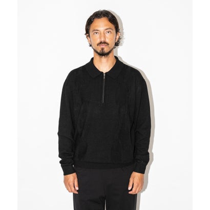 アーバンリサーチ サニーレーベル URBAN RESEARCH Sonny Label OOPS ケーブル襟付きニットポロシャツ （BROWN）｜詳細画像
