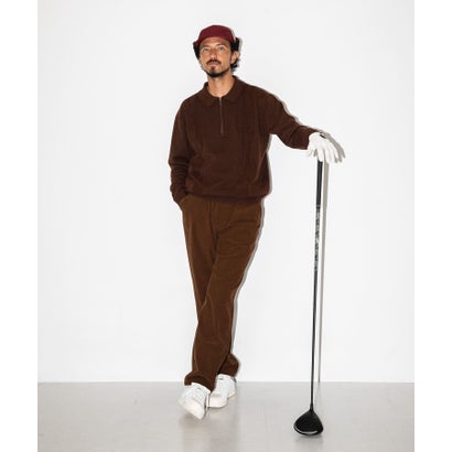 アーバンリサーチ サニーレーベル URBAN RESEARCH Sonny Label OOPS ケーブル襟付きニットポロシャツ （BROWN）｜詳細画像