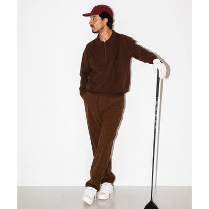 アーバンリサーチ サニーレーベル URBAN RESEARCH Sonny Label OOPS ケーブル襟付きニットポロシャツ （BROWN）｜詳細画像