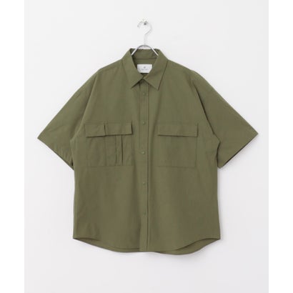 アーバンリサーチ サニーレーベル URBAN RESEARCH Sonny Label HyperHelix胸ポケットショートスリーブシャツ （アイボリー）｜詳細画像