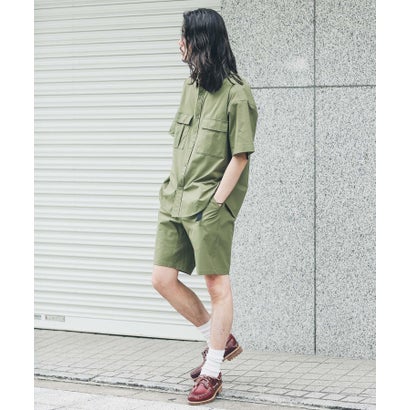 アーバンリサーチ サニーレーベル URBAN RESEARCH Sonny Label HyperHelix胸ポケットショートスリーブシャツ （アイボリー）｜詳細画像