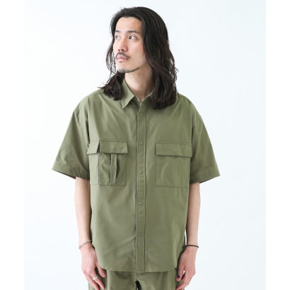 アーバンリサーチ サニーレーベル URBAN RESEARCH Sonny Label HyperHelix胸ポケットショートスリーブシャツ （アイボリー）｜詳細画像