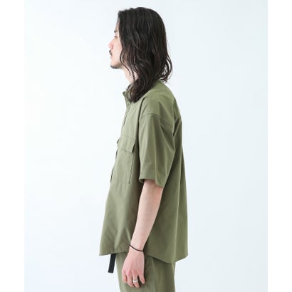 アーバンリサーチ サニーレーベル URBAN RESEARCH Sonny Label HyperHelix胸ポケットショートスリーブシャツ （アイボリー）｜詳細画像
