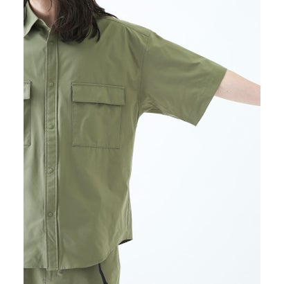 アーバンリサーチ サニーレーベル URBAN RESEARCH Sonny Label HyperHelix胸ポケットショートスリーブシャツ （アイボリー）｜詳細画像