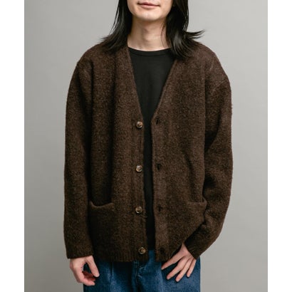 アーバンリサーチ サニーレーベル URBAN RESEARCH Sonny Label モヘヤタッチVネックニットカーディガン （ダークブラウン）｜詳細画像