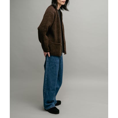 アーバンリサーチ サニーレーベル URBAN RESEARCH Sonny Label モヘヤタッチVネックニットカーディガン （ダークブラウン）｜詳細画像