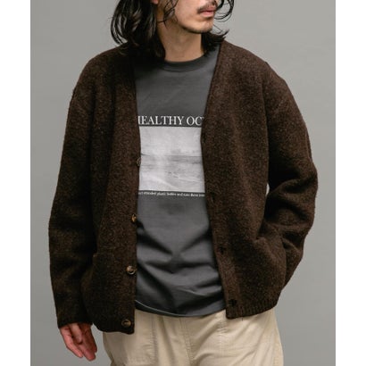 アーバンリサーチ サニーレーベル URBAN RESEARCH Sonny Label モヘヤタッチVネックニットカーディガン （ダークブラウン）｜詳細画像