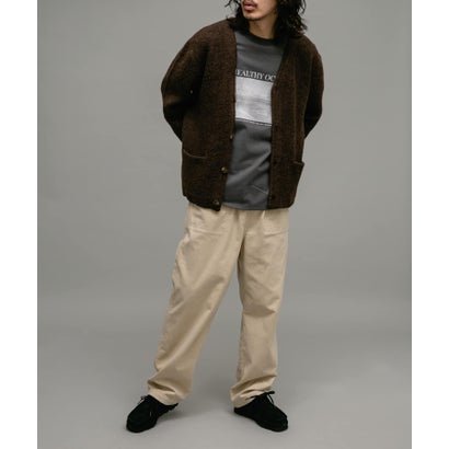 アーバンリサーチ サニーレーベル URBAN RESEARCH Sonny Label モヘヤタッチVネックニットカーディガン （ダークブラウン）｜詳細画像