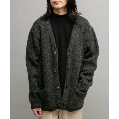 アーバンリサーチ サニーレーベル URBAN RESEARCH Sonny Label モヘヤタッチVネックニットカーディガン （ダークブラウン）｜詳細画像