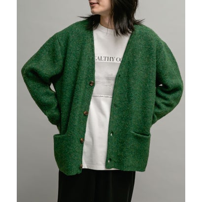 アーバンリサーチ サニーレーベル URBAN RESEARCH Sonny Label モヘヤタッチVネックニットカーディガン （ダークブラウン）｜詳細画像