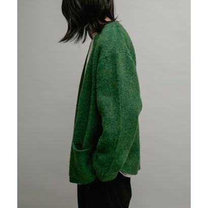 アーバンリサーチ サニーレーベル URBAN RESEARCH Sonny Label モヘヤタッチVネックニットカーディガン （ダークブラウン）｜詳細画像