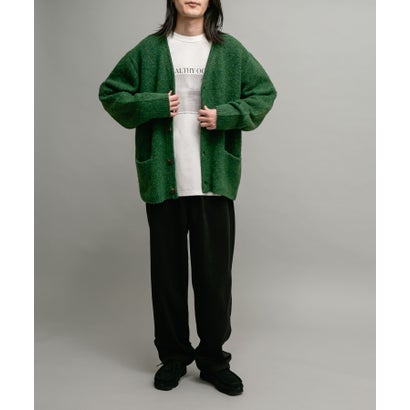 アーバンリサーチ サニーレーベル URBAN RESEARCH Sonny Label モヘヤタッチVネックニットカーディガン （ダークブラウン）｜詳細画像