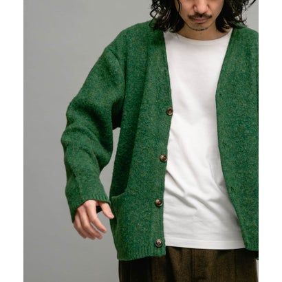 アーバンリサーチ サニーレーベル URBAN RESEARCH Sonny Label モヘヤタッチVネックニットカーディガン （ダークブラウン）｜詳細画像