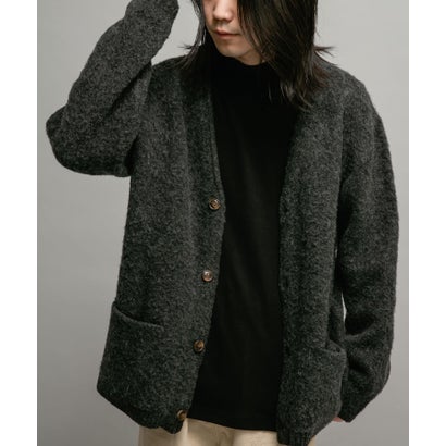 アーバンリサーチ サニーレーベル URBAN RESEARCH Sonny Label モヘヤタッチVネックニットカーディガン （ダークブラウン）｜詳細画像