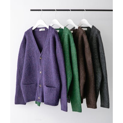 アーバンリサーチ サニーレーベル URBAN RESEARCH Sonny Label モヘヤタッチVネックニットカーディガン （ダークブラウン）｜詳細画像