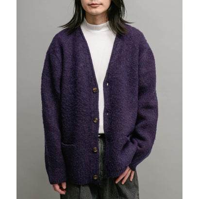 アーバンリサーチ サニーレーベル URBAN RESEARCH Sonny Label モヘヤタッチVネックニットカーディガン （ダークブラウン）｜詳細画像