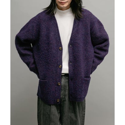 アーバンリサーチ サニーレーベル URBAN RESEARCH Sonny Label モヘヤタッチVネックニットカーディガン （ダークブラウン）｜詳細画像