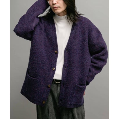 アーバンリサーチ サニーレーベル URBAN RESEARCH Sonny Label モヘヤタッチVネックニットカーディガン （ダークブラウン）｜詳細画像