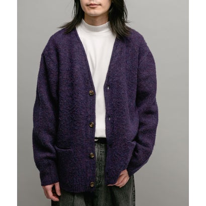 アーバンリサーチ サニーレーベル URBAN RESEARCH Sonny Label モヘヤタッチVネックニットカーディガン （ダークブラウン）｜詳細画像