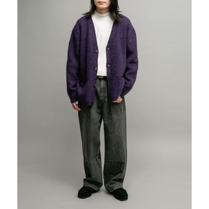 アーバンリサーチ サニーレーベル URBAN RESEARCH Sonny Label モヘヤタッチVネックニットカーディガン （ダークブラウン）｜詳細画像