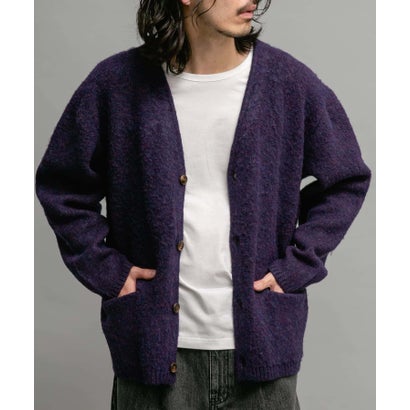 アーバンリサーチ サニーレーベル URBAN RESEARCH Sonny Label モヘヤタッチVネックニットカーディガン （ダークブラウン）｜詳細画像
