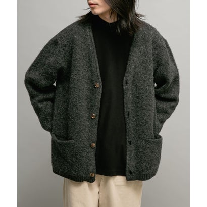 アーバンリサーチ サニーレーベル URBAN RESEARCH Sonny Label モヘヤタッチVネックニットカーディガン （ダークブラウン）｜詳細画像