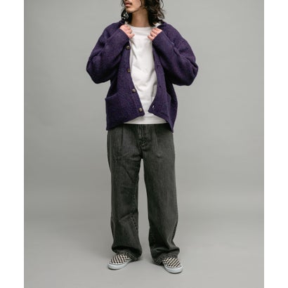 アーバンリサーチ サニーレーベル URBAN RESEARCH Sonny Label モヘヤタッチVネックニットカーディガン （ダークブラウン）｜詳細画像