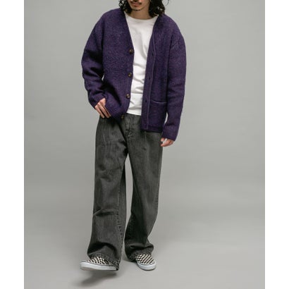 アーバンリサーチ サニーレーベル URBAN RESEARCH Sonny Label モヘヤタッチVネックニットカーディガン （ダークブラウン）｜詳細画像