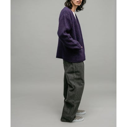 アーバンリサーチ サニーレーベル URBAN RESEARCH Sonny Label モヘヤタッチVネックニットカーディガン （ダークブラウン）｜詳細画像