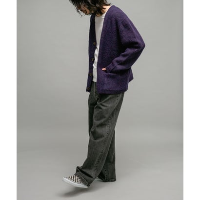 アーバンリサーチ サニーレーベル URBAN RESEARCH Sonny Label モヘヤタッチVネックニットカーディガン （ダークブラウン）｜詳細画像