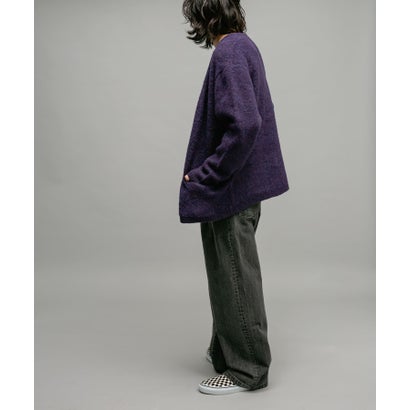 アーバンリサーチ サニーレーベル URBAN RESEARCH Sonny Label モヘヤタッチVネックニットカーディガン （ダークブラウン）｜詳細画像