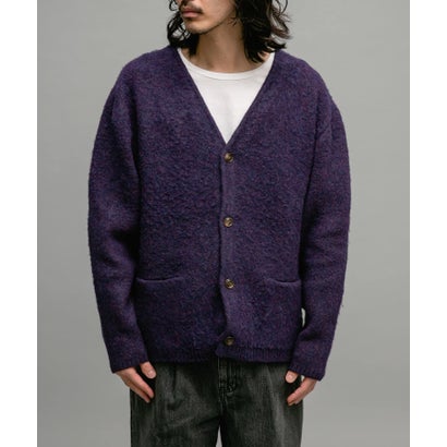 アーバンリサーチ サニーレーベル URBAN RESEARCH Sonny Label モヘヤタッチVネックニットカーディガン （ダークブラウン）｜詳細画像
