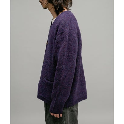アーバンリサーチ サニーレーベル URBAN RESEARCH Sonny Label モヘヤタッチVネックニットカーディガン （ダークブラウン）｜詳細画像