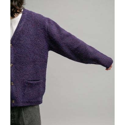 アーバンリサーチ サニーレーベル URBAN RESEARCH Sonny Label モヘヤタッチVネックニットカーディガン （ダークブラウン）｜詳細画像
