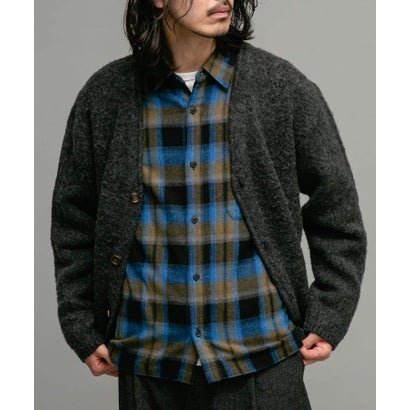 アーバンリサーチ サニーレーベル URBAN RESEARCH Sonny Label モヘヤタッチVネックニットカーディガン （ダークブラウン）｜詳細画像
