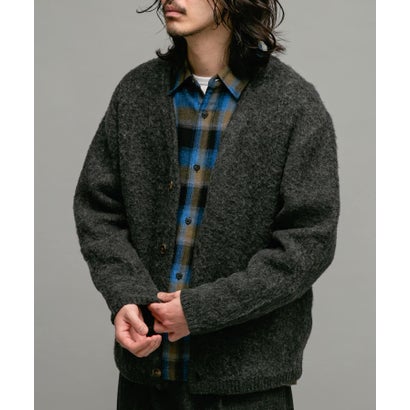 アーバンリサーチ サニーレーベル URBAN RESEARCH Sonny Label モヘヤタッチVネックニットカーディガン （ダークブラウン）｜詳細画像