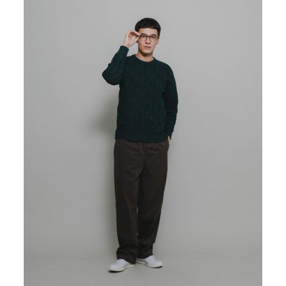 アーバンリサーチ サニーレーベル URBAN RESEARCH Sonny Label ブロック柄クルーネックニットプルオーバー （ブラウン）｜詳細画像