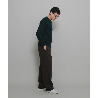 アーバンリサーチ サニーレーベル URBAN RESEARCH Sonny Label ブロック柄クルーネックニットプルオーバー （ブラウン）｜詳細画像