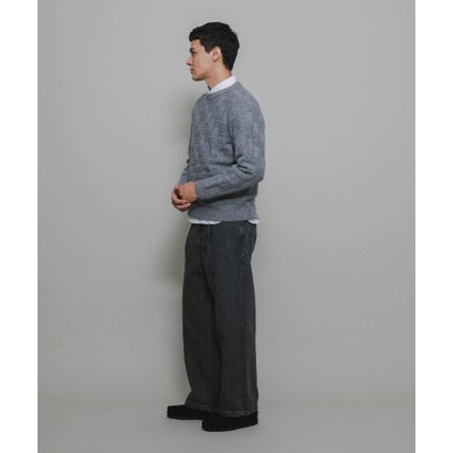 アーバンリサーチ サニーレーベル URBAN RESEARCH Sonny Label ブロック柄クルーネックニットプルオーバー （ブラウン）｜詳細画像